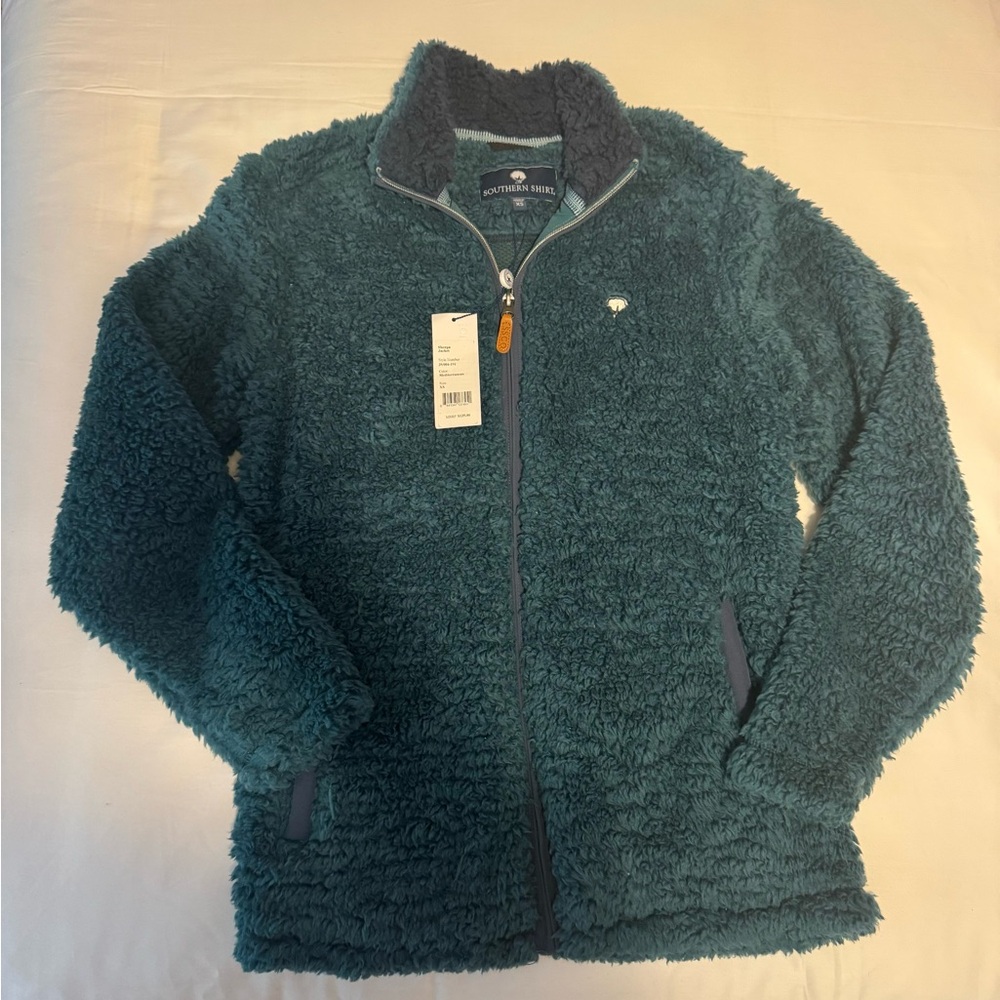 Southern shirt Sherpa jacket in Mediterranean